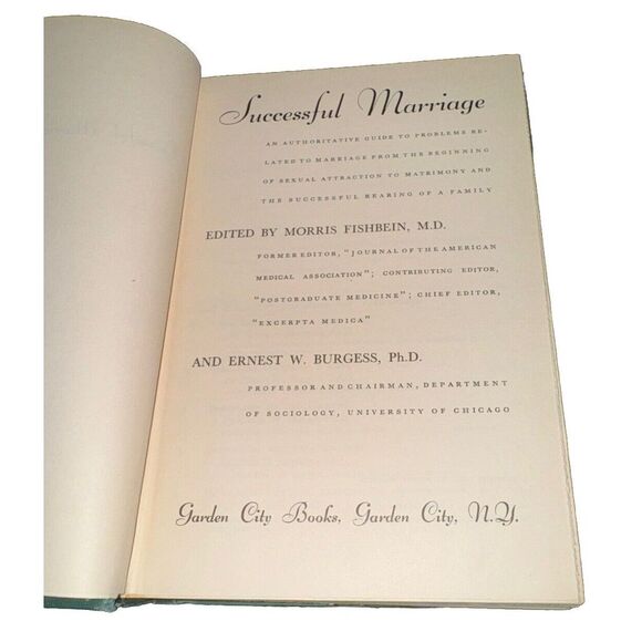 Successful Marriage by Morris Fishbein and Ernest Burgess  (1951, HC) - Picture 7 of 7